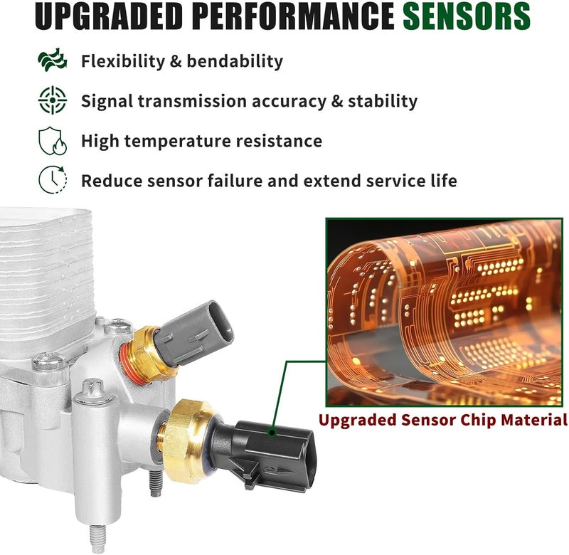 SOASEMBE 926-959 Upgraded Aluminum Engine Oil Filter Housing Kit with Sensors and Gaskets Fit for 2017-2018 Chrysler 200 300 Dodge Ram Avenger Challenger Jeep Wrangler Oil Cooler 3.6L V6 OE# 68310865AB - Image 4